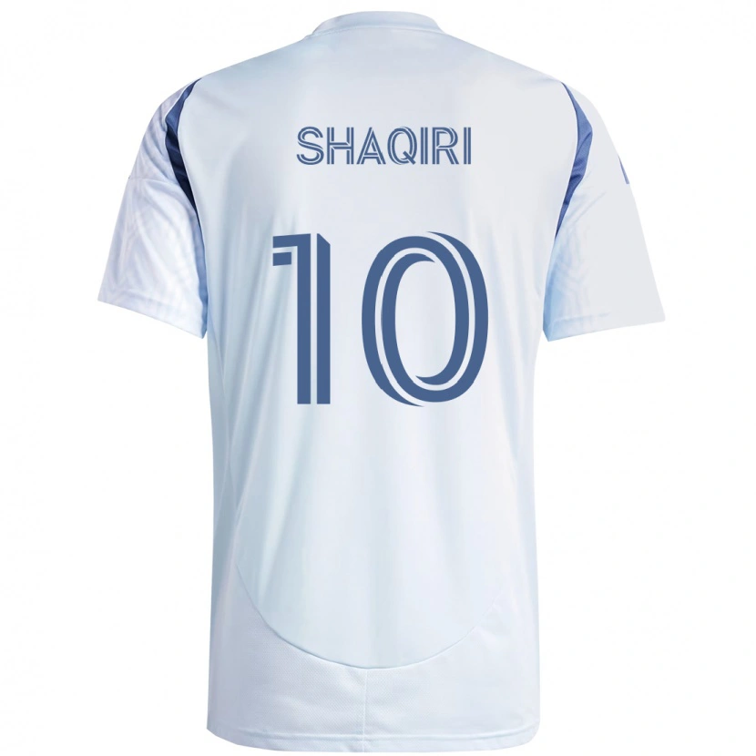 Danxen Kinder Xherdan Shaqiri #10 Hellhimmelblau Blau Auswärtstrikot Trikot 2025/26 T-Shirt