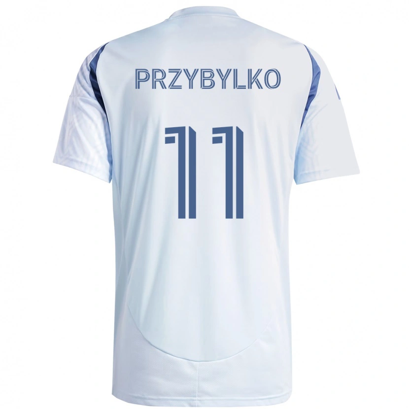 Danxen Kinder Kacper Przybylko #11 Hellhimmelblau Blau Auswärtstrikot Trikot 2025/26 T-Shirt