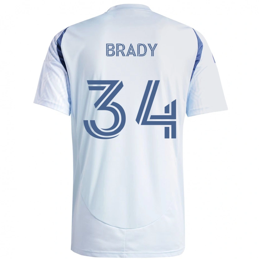 Danxen Kinder Chris Brady #34 Hellhimmelblau Blau Auswärtstrikot Trikot 2025/26 T-Shirt