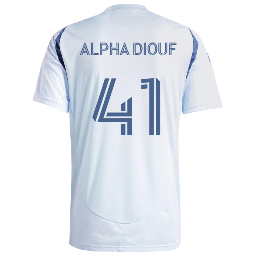 Danxen Kinder Jean Alpha Diouf #41 Hellhimmelblau Blau Auswärtstrikot Trikot 2025/26 T-Shirt