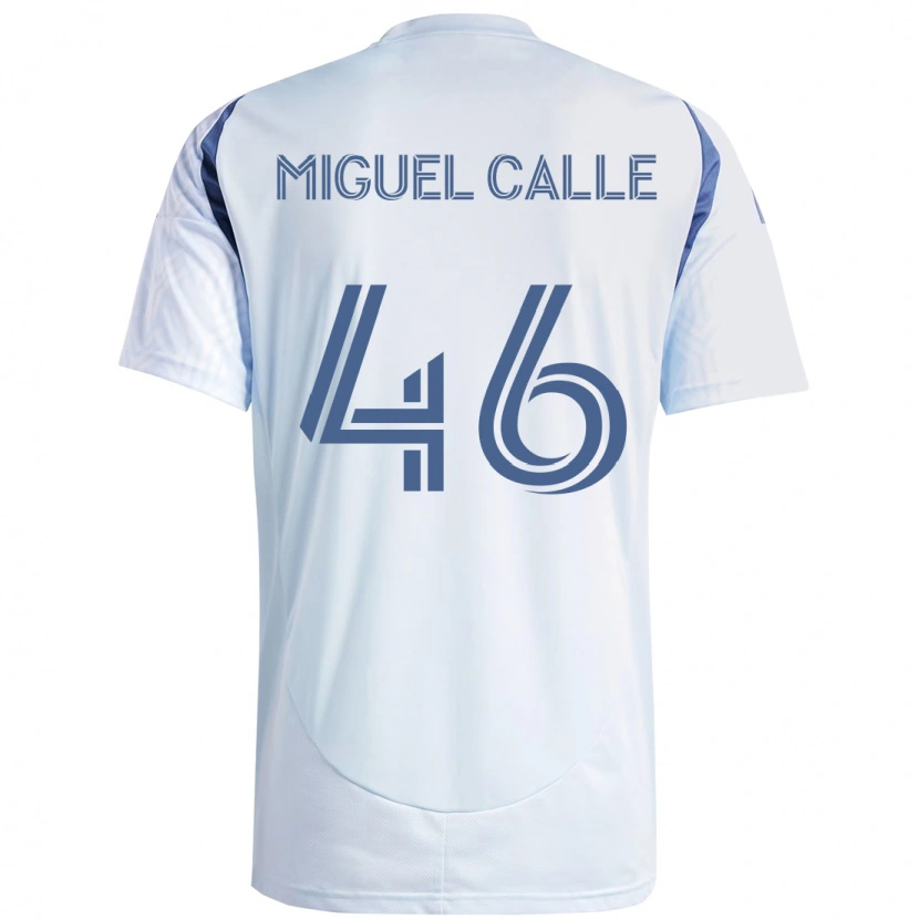 Danxen Kinder Juan Miguel Calle #46 Hellhimmelblau Blau Auswärtstrikot Trikot 2025/26 T-Shirt