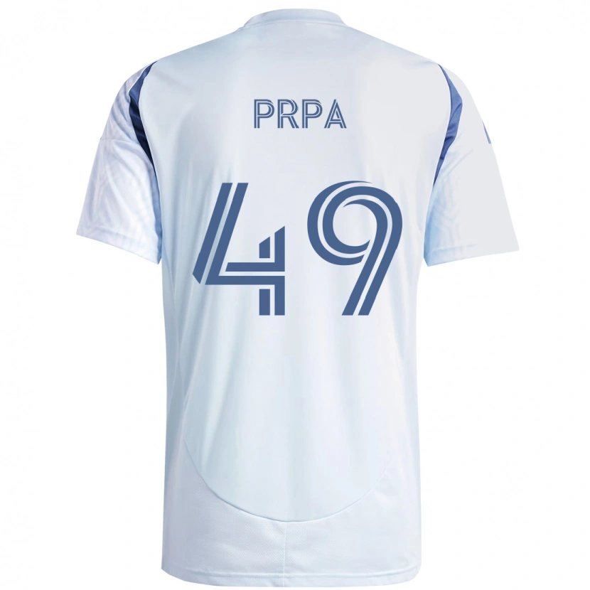 Danxen Kinder Luka Prpa #49 Hellhimmelblau Blau Auswärtstrikot Trikot 2025/26 T-Shirt