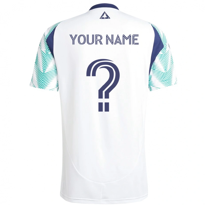 Danxen Kinder Ihren Namen #0 Weiß Blau Auswärtstrikot Trikot 2025/26 T-Shirt