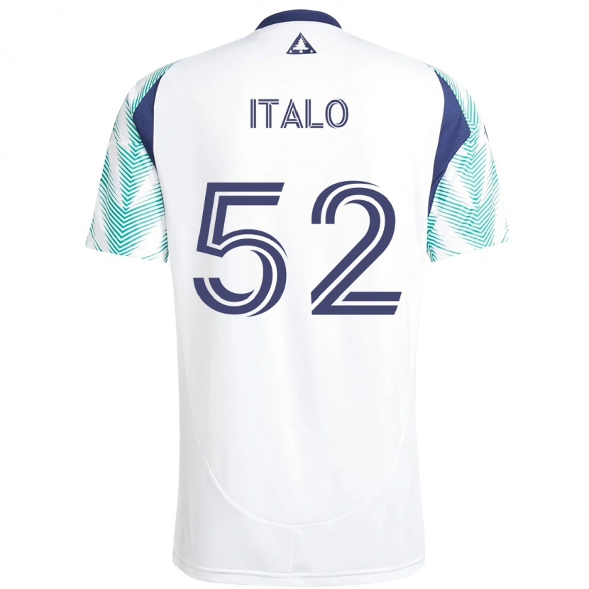 Danxen Kinder Ítalo #52 Weiß Blau Auswärtstrikot Trikot 2025/26 T-Shirt