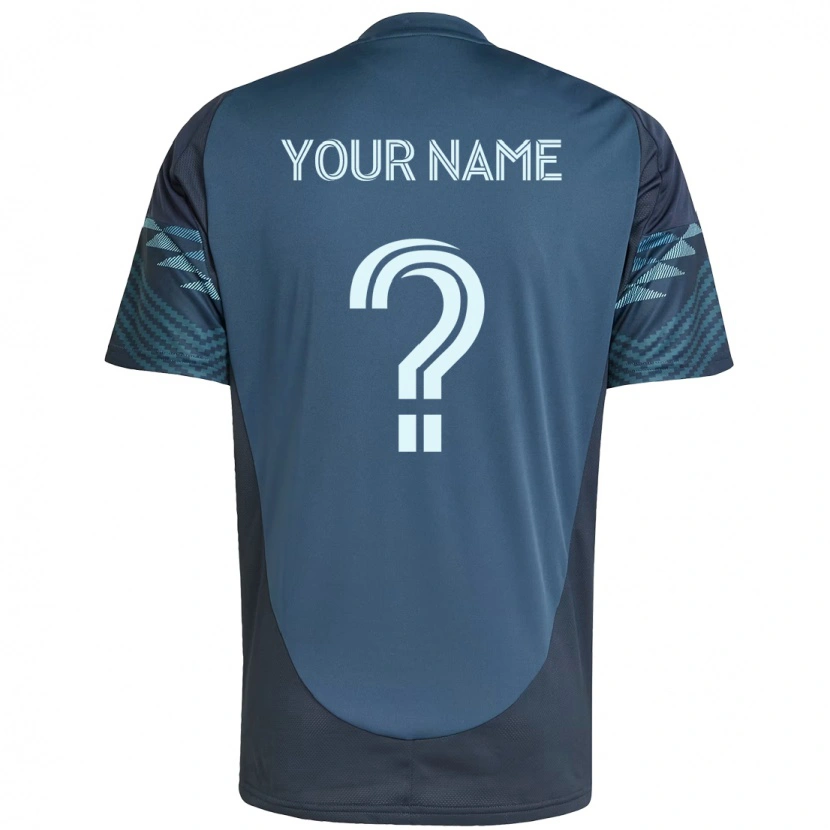 Danxen Kinder Ihren Namen #0 Hellblau Auswärtstrikot Trikot 2025/26 T-Shirt