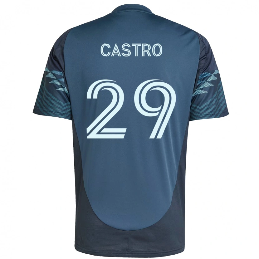 Danxen Kinder Jacob Castro #29 Hellblau Auswärtstrikot Trikot 2025/26 T-Shirt
