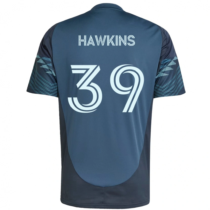 Danxen Kinder Stuart Hawkins #39 Hellblau Auswärtstrikot Trikot 2025/26 T-Shirt