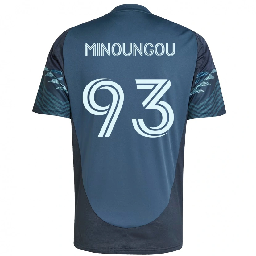 Danxen Kinder Georgi Minoungou #93 Hellblau Auswärtstrikot Trikot 2025/26 T-Shirt