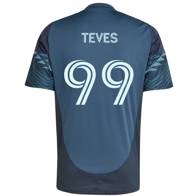 Danxen Kinder Dylan Teves #99 Hellblau Auswärtstrikot Trikot 2025/26 T-Shirt