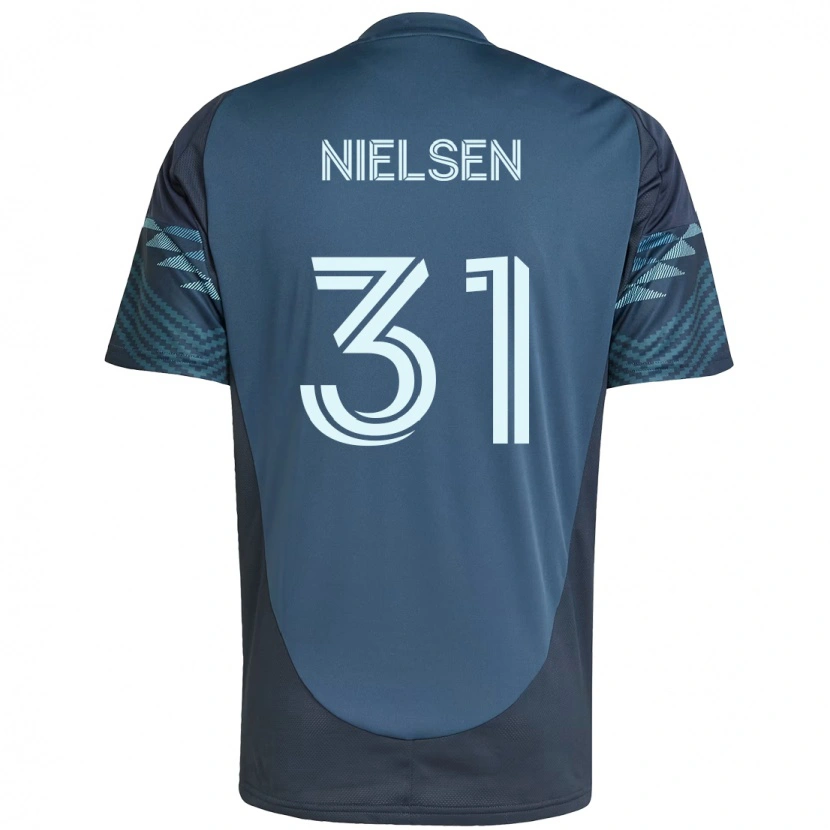 Danxen Kinder Madeline Nielsen #31 Hellblau Auswärtstrikot Trikot 2025/26 T-Shirt
