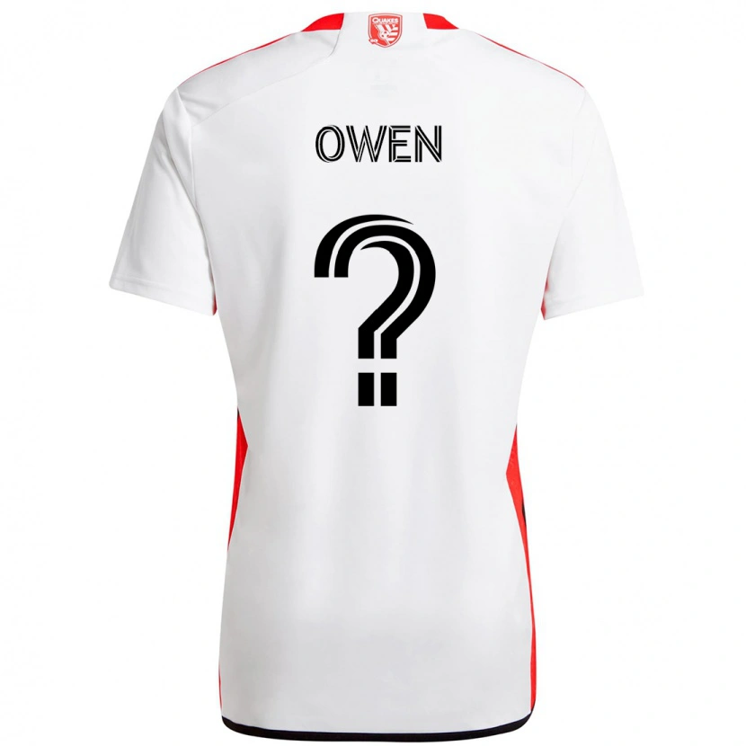 Danxen Kinder Connor Owen #0 Weiß Rot Auswärtstrikot Trikot 2025/26 T-Shirt