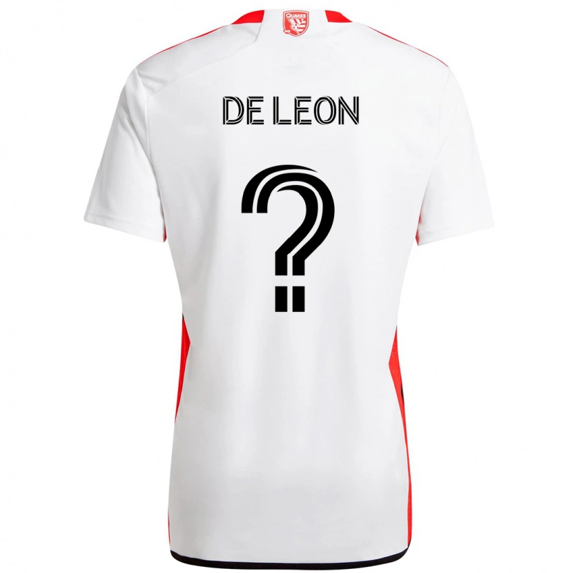 Danxen Kinder Brandon De Leon #0 Weiß Rot Auswärtstrikot Trikot 2025/26 T-Shirt