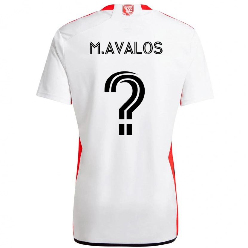 Danxen Kinder Marcelo Avalos #0 Weiß Rot Auswärtstrikot Trikot 2025/26 T-Shirt