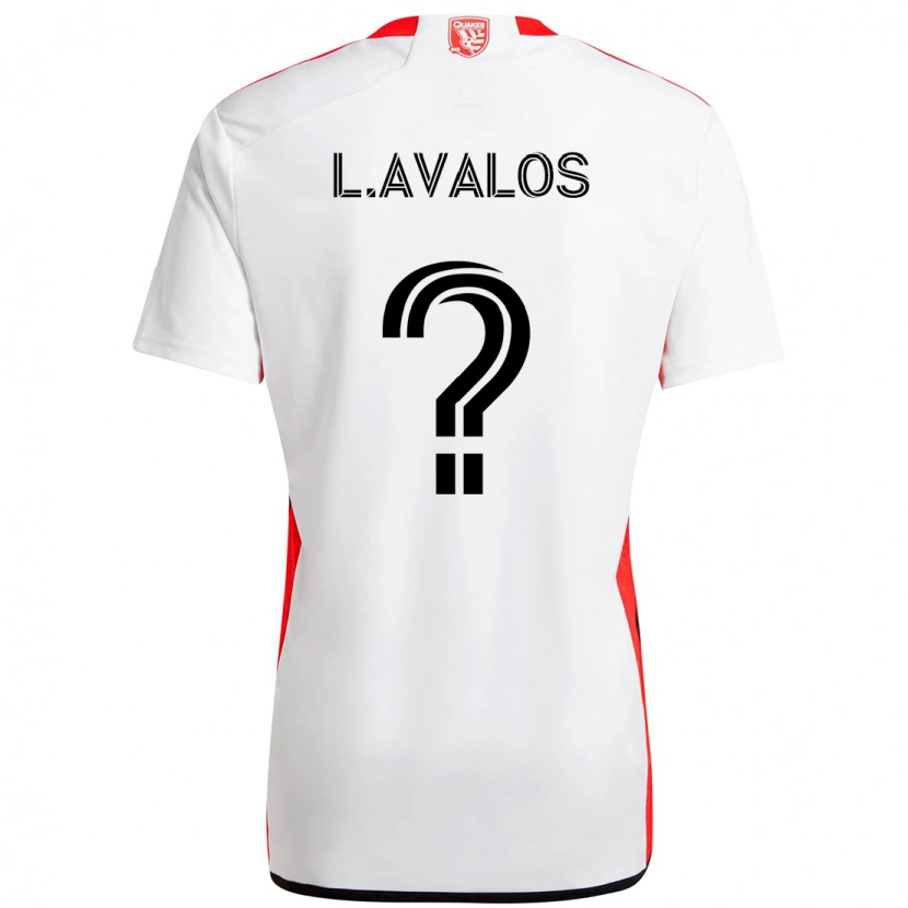 Danxen Kinder Lorenzo Avalos #0 Weiß Rot Auswärtstrikot Trikot 2025/26 T-Shirt