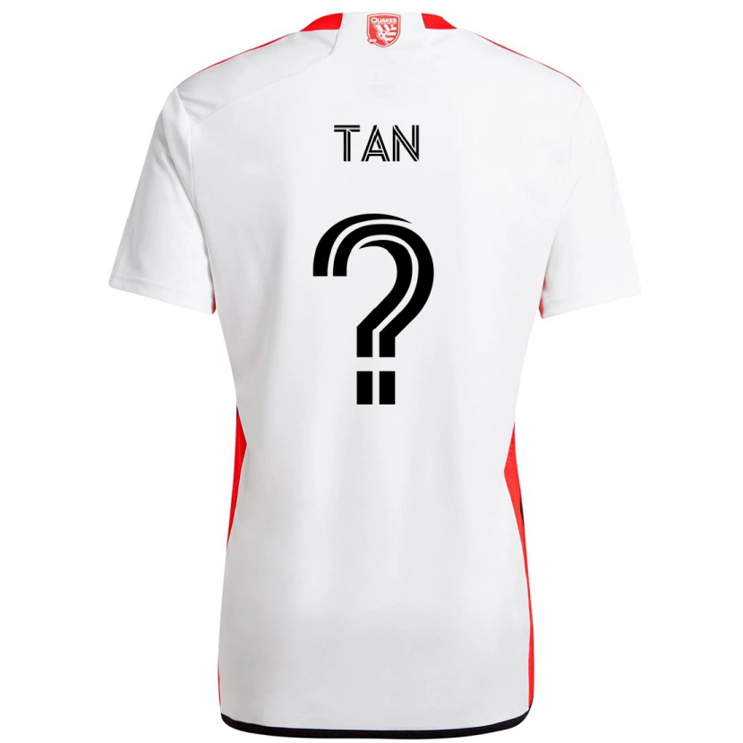 Danxen Kinder Oliver Tan #0 Weiß Rot Auswärtstrikot Trikot 2025/26 T-Shirt