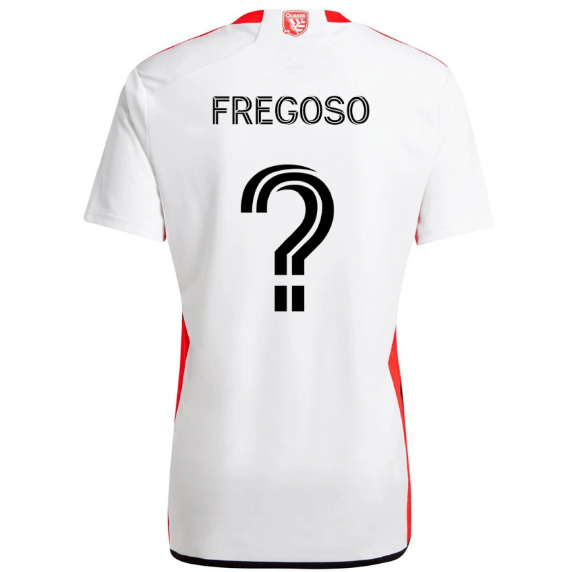 Danxen Kinder Daniel Fregoso #0 Weiß Rot Auswärtstrikot Trikot 2025/26 T-Shirt