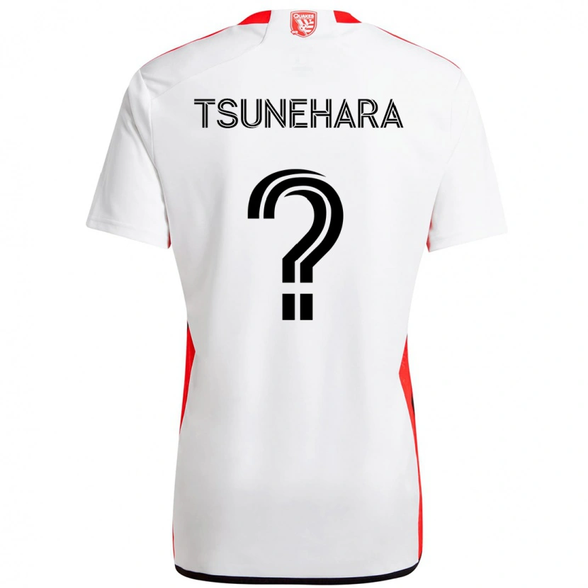Danxen Kinder Roka Tsunehara #0 Weiß Rot Auswärtstrikot Trikot 2025/26 T-Shirt