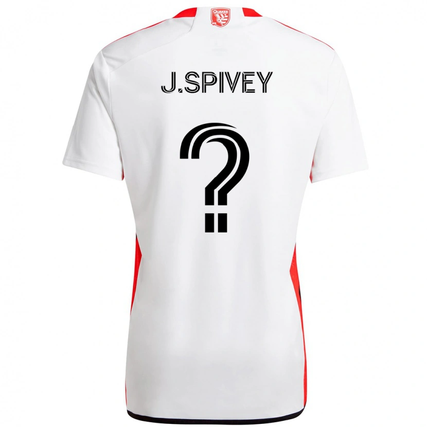 Danxen Kinder Jermaine Spivey #0 Weiß Rot Auswärtstrikot Trikot 2025/26 T-Shirt