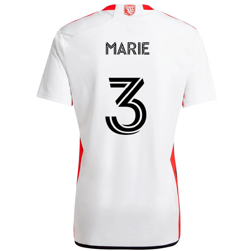 Danxen Kinder Paul Marie #3 Weiß Rot Auswärtstrikot Trikot 2025/26 T-Shirt