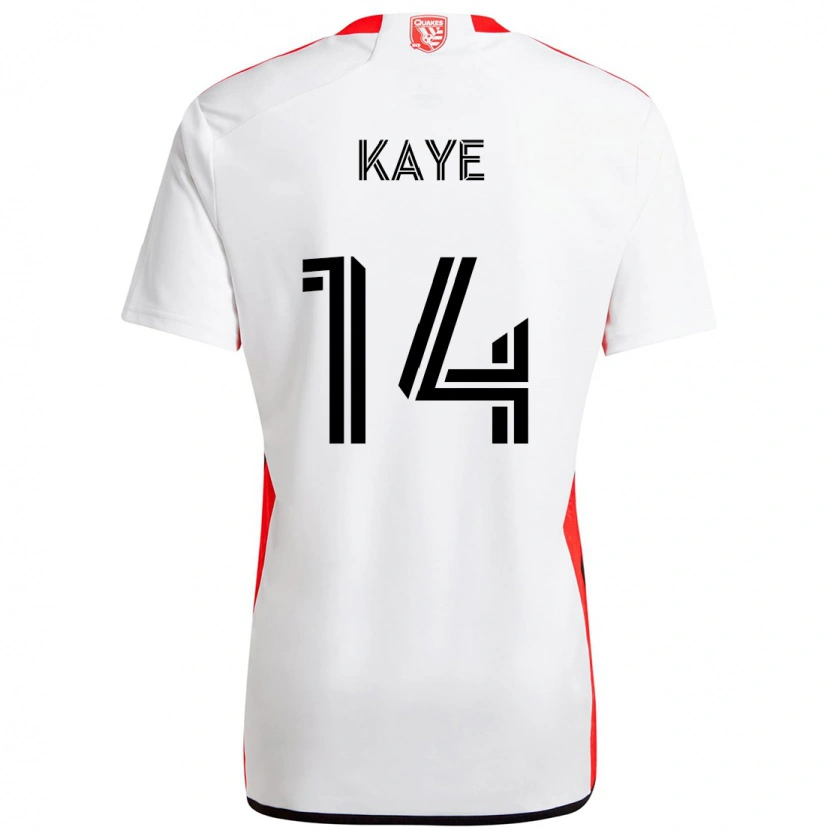 Danxen Kinder Mark-Anthony Kaye #14 Weiß Rot Auswärtstrikot Trikot 2025/26 T-Shirt
