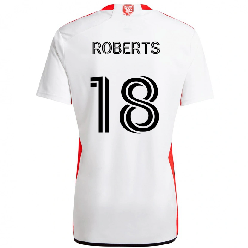 Danxen Kinder Reid Roberts #18 Weiß Rot Auswärtstrikot Trikot 2025/26 T-Shirt