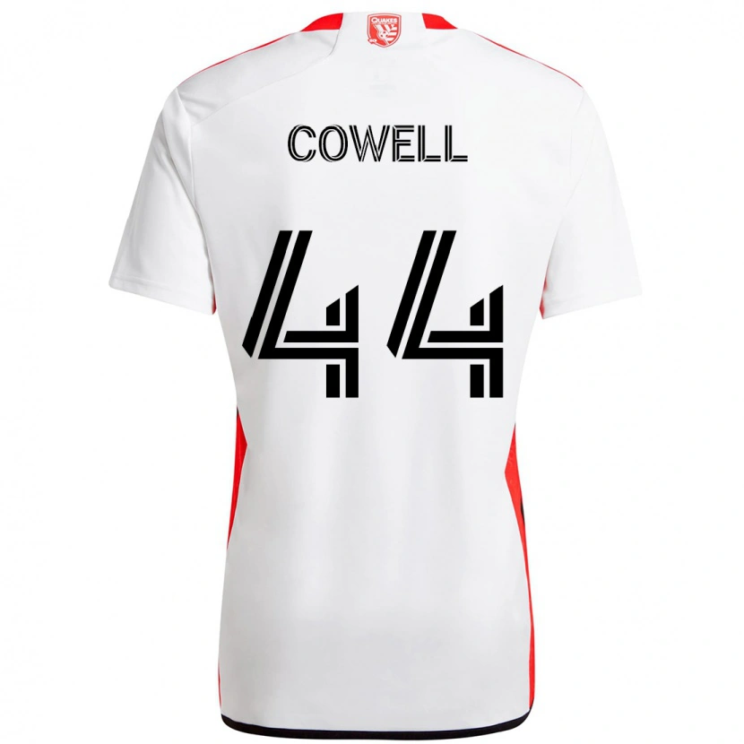 Danxen Kinder Chance Cowell #44 Weiß Rot Auswärtstrikot Trikot 2025/26 T-Shirt