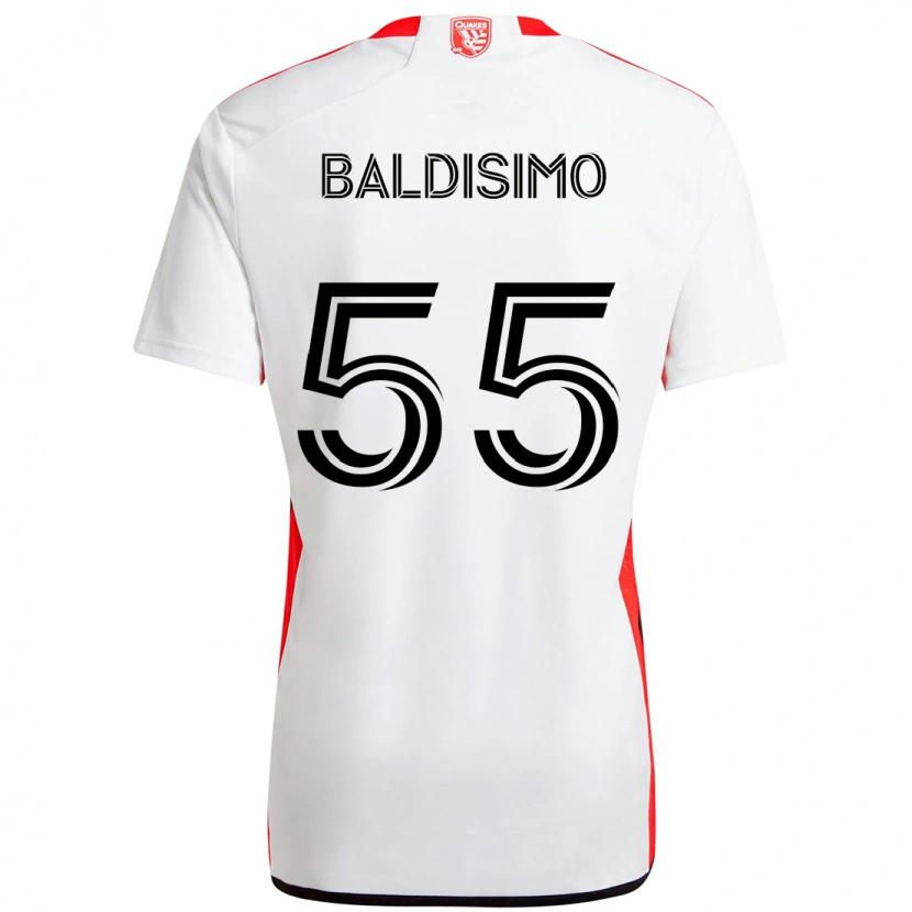 Danxen Kinder Michael Baldisimo #55 Weiß Rot Auswärtstrikot Trikot 2025/26 T-Shirt