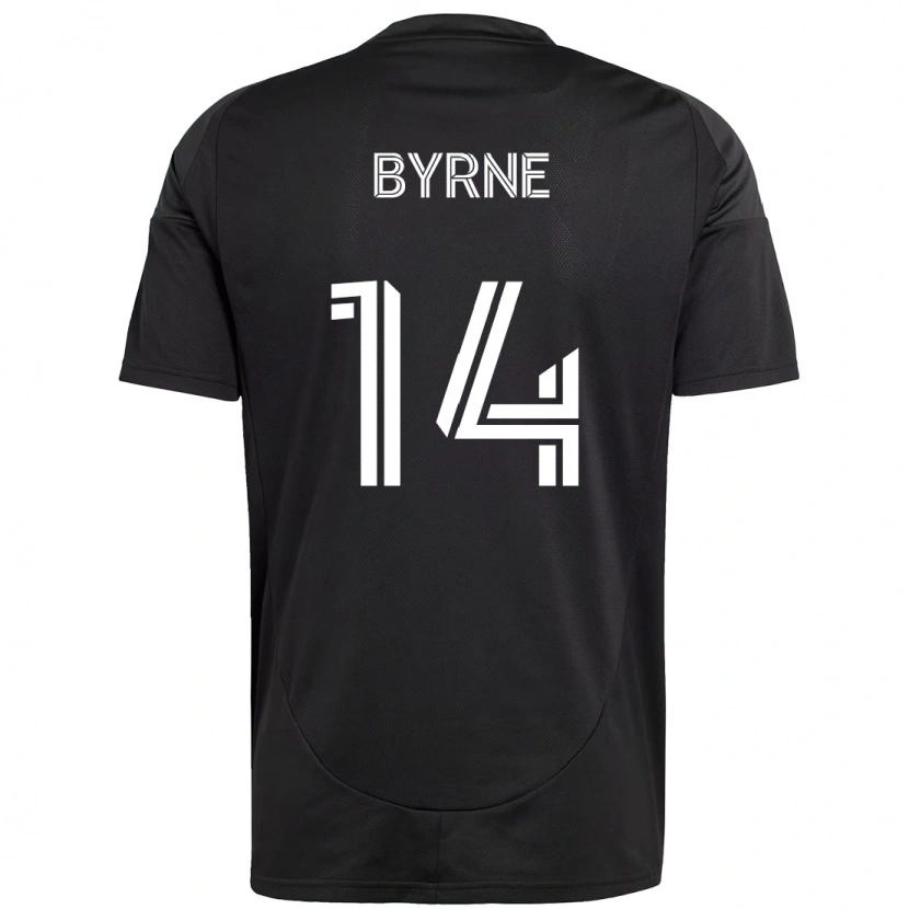 Danxen Kinder Nathan Byrne #14 Schwarz Weiß Auswärtstrikot Trikot 2025/26 T-Shirt