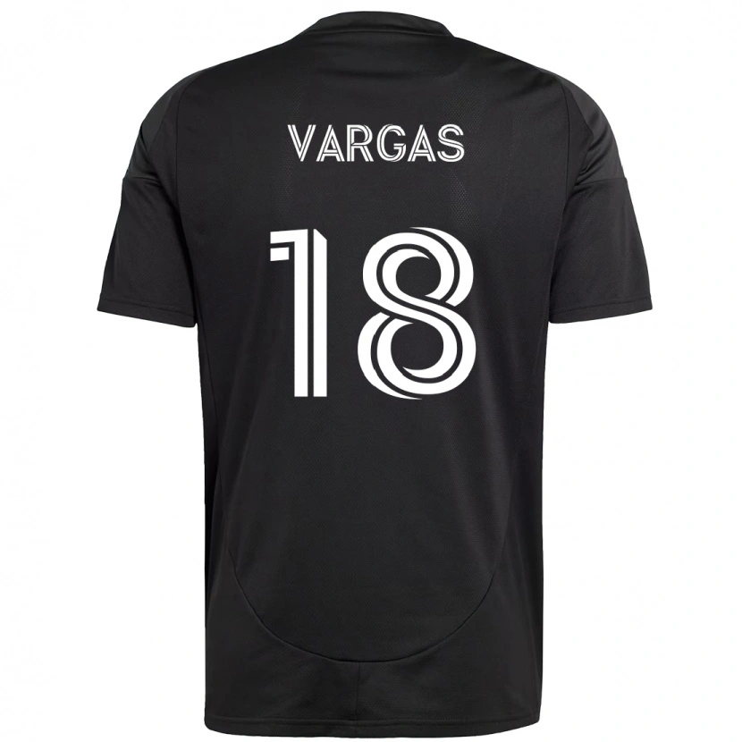 Danxen Kinder Kerwin Vargas #18 Schwarz Weiß Auswärtstrikot Trikot 2025/26 T-Shirt