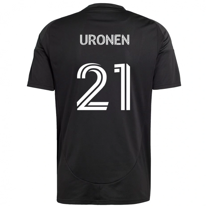 Danxen Kinder Jere Uronen #21 Schwarz Weiß Auswärtstrikot Trikot 2025/26 T-Shirt