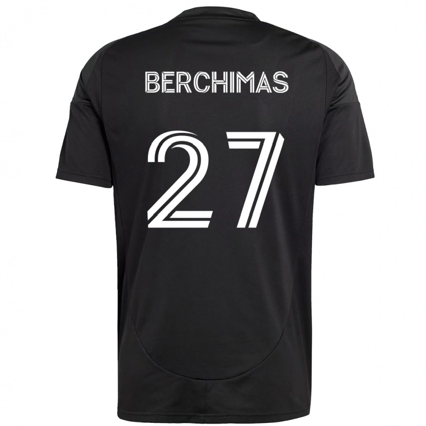 Danxen Kinder Nimfasha Berchimas #27 Schwarz Weiß Auswärtstrikot Trikot 2025/26 T-Shirt