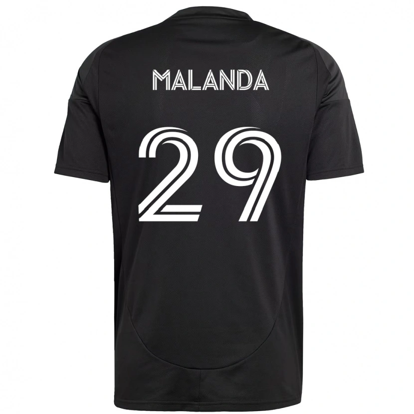 Danxen Kinder Adilson Malanda #29 Schwarz Weiß Auswärtstrikot Trikot 2025/26 T-Shirt