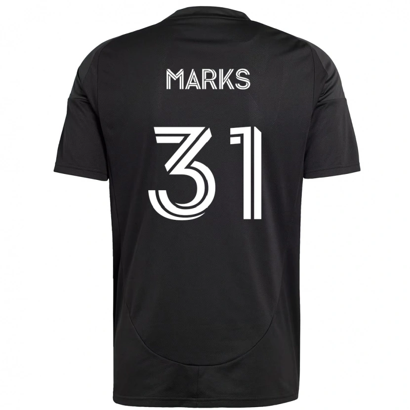 Danxen Kinder George Marks #31 Schwarz Weiß Auswärtstrikot Trikot 2025/26 T-Shirt
