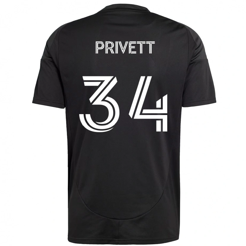 Danxen Kinder Andrew Privett #34 Schwarz Weiß Auswärtstrikot Trikot 2025/26 T-Shirt