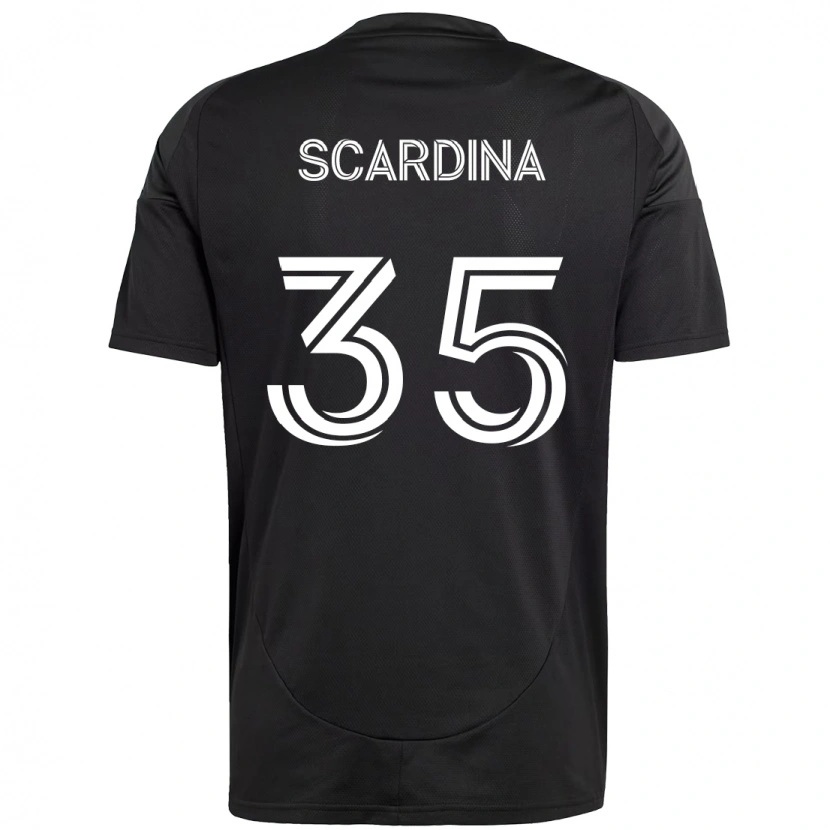 Danxen Kinder Nick Scardina #35 Schwarz Weiß Auswärtstrikot Trikot 2025/26 T-Shirt