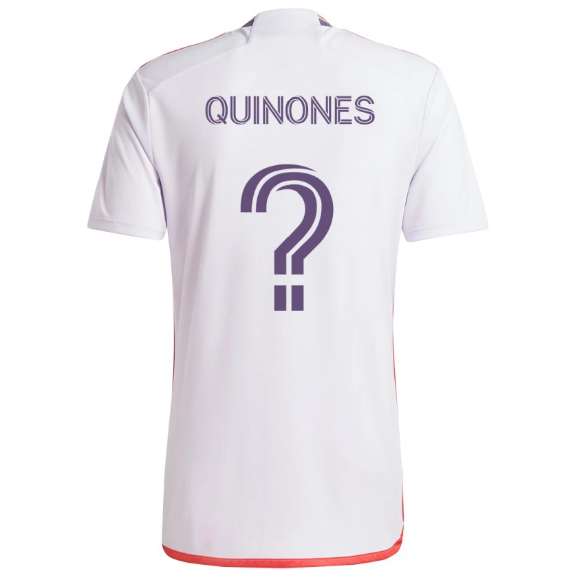 Danxen Kinder Lucas Quiñones #0 Weiß Lila Auswärtstrikot Trikot 2025/26 T-Shirt