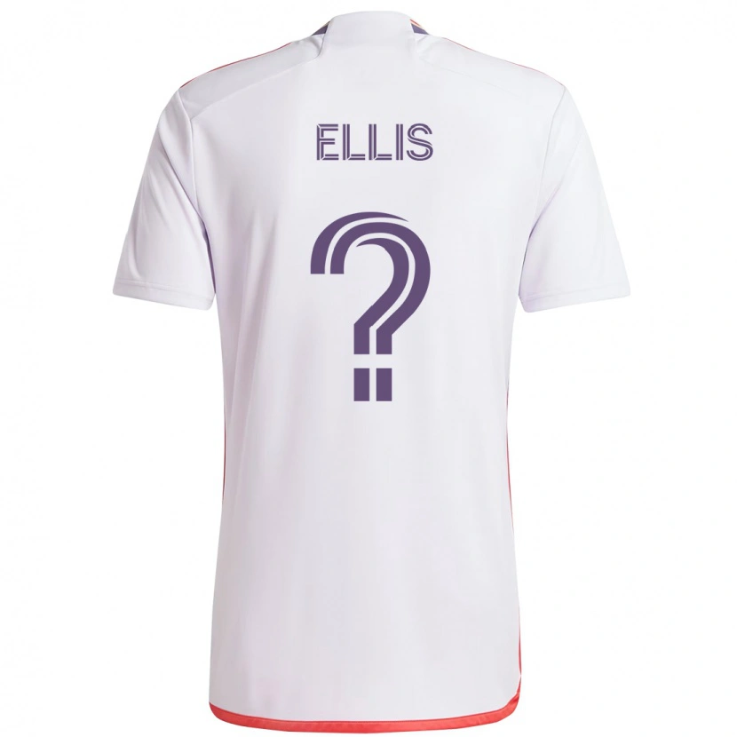 Danxen Kinder Justin Ellis #0 Weiß Lila Auswärtstrikot Trikot 2025/26 T-Shirt