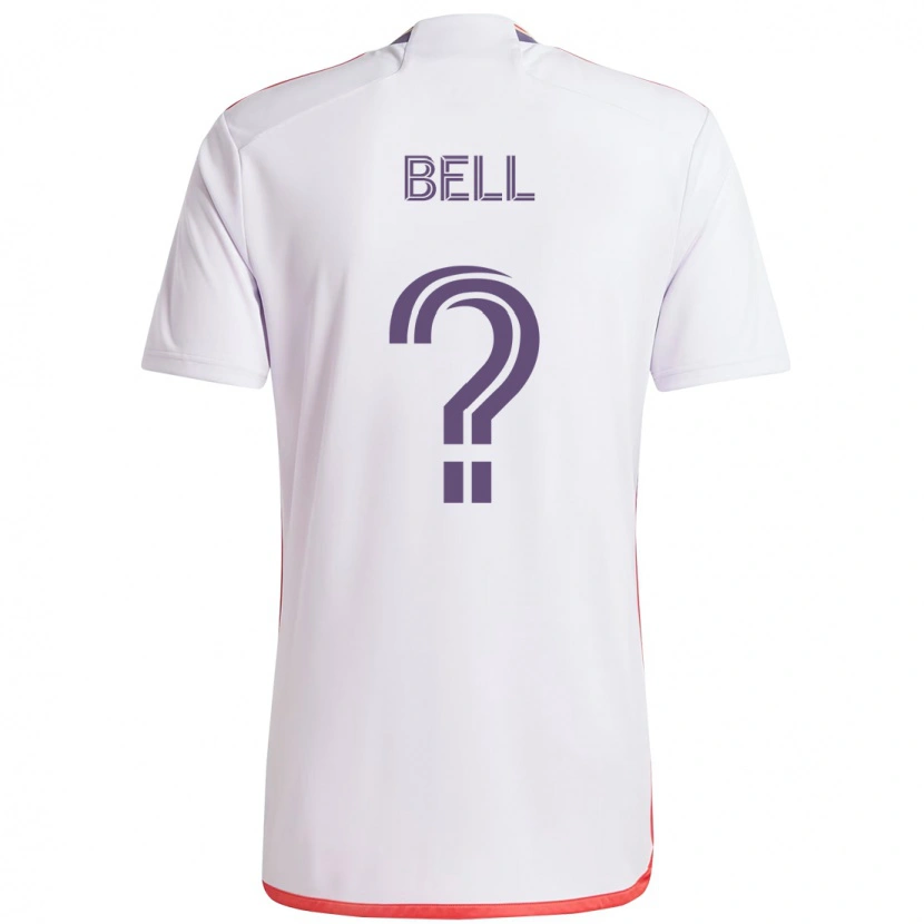 Danxen Kinder Dominic Bell #0 Weiß Lila Auswärtstrikot Trikot 2025/26 T-Shirt
