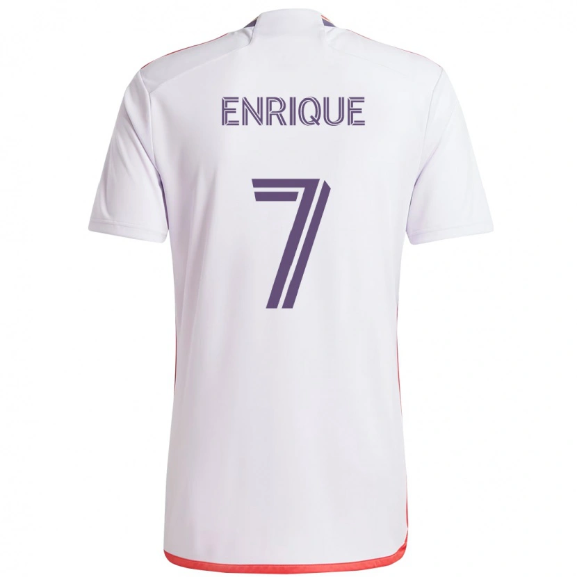 Danxen Kinder Ramiro Enrique #7 Weiß Lila Auswärtstrikot Trikot 2025/26 T-Shirt