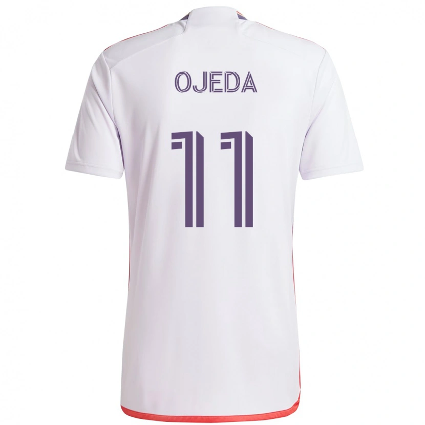 Danxen Kinder Martín Ojeda #11 Weiß Lila Auswärtstrikot Trikot 2025/26 T-Shirt