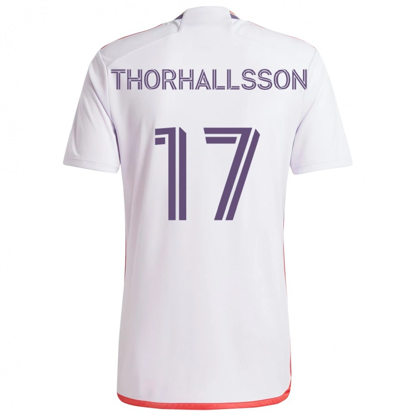 Danxen Kinder Dagur Dan Thórhallsson #17 Weiß Lila Auswärtstrikot Trikot 2025/26 T-Shirt