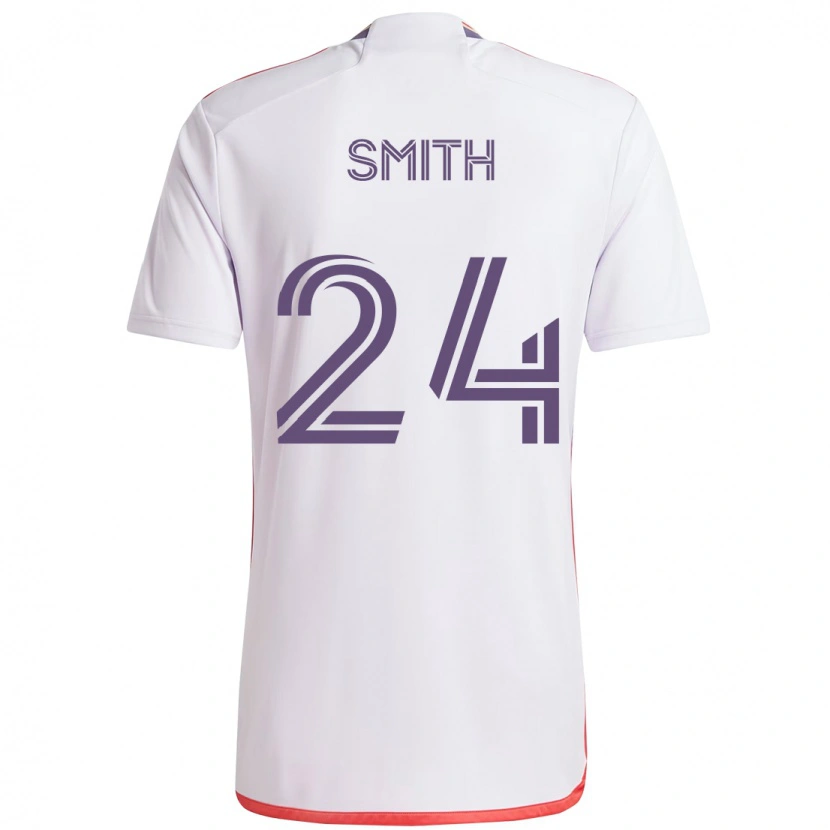 Danxen Kinder Kyle Smith #24 Weiß Lila Auswärtstrikot Trikot 2025/26 T-Shirt