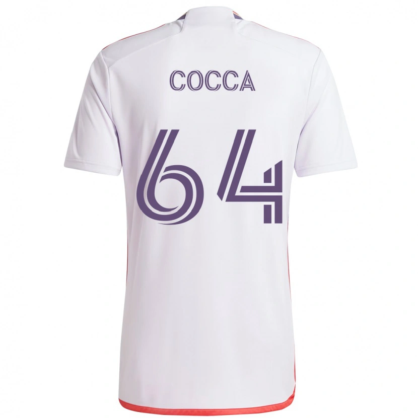 Danxen Kinder Manuel Cocca #64 Weiß Lila Auswärtstrikot Trikot 2025/26 T-Shirt