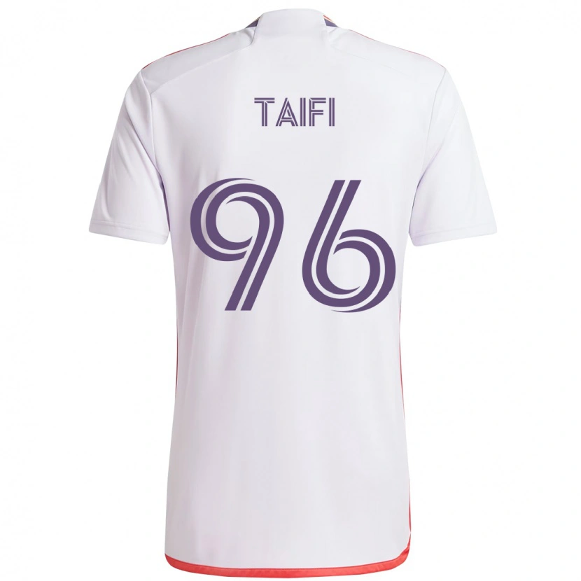 Danxen Kinder Zakaria Taifi #96 Weiß Lila Auswärtstrikot Trikot 2025/26 T-Shirt