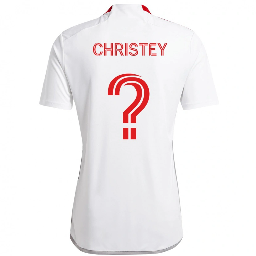 Danxen Kinder Quentin Christey #0 Weiß Rot Auswärtstrikot Trikot 2025/26 T-Shirt