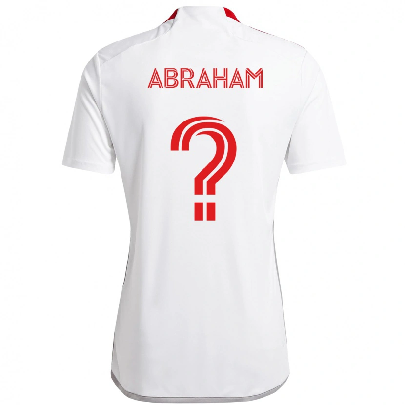 Danxen Kinder Nathaniel Abraham #0 Weiß Rot Auswärtstrikot Trikot 2025/26 T-Shirt