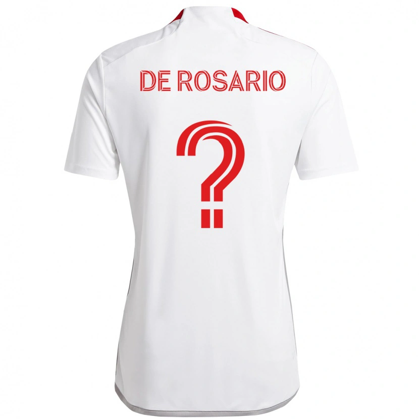 Danxen Kinder Adisa De Rosario #0 Weiß Rot Auswärtstrikot Trikot 2025/26 T-Shirt
