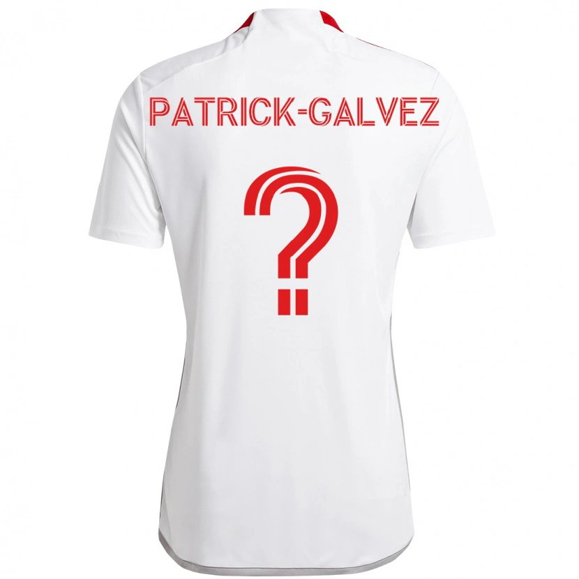 Danxen Kinder Pablo Patrick-Galvez #0 Weiß Rot Auswärtstrikot Trikot 2025/26 T-Shirt