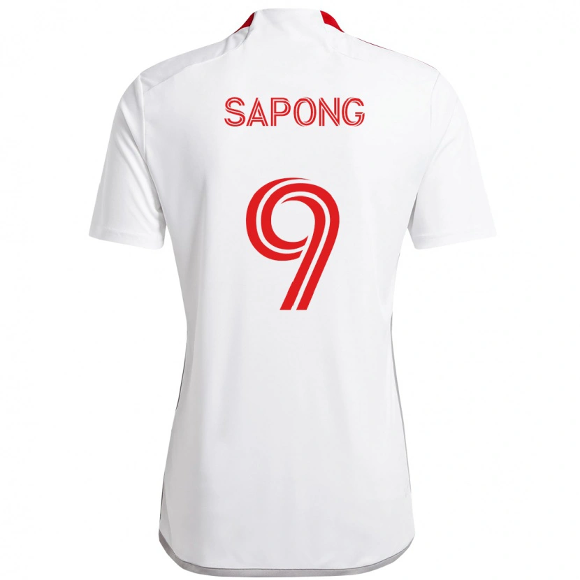 Danxen Kinder C.j. Sapong #9 Weiß Rot Auswärtstrikot Trikot 2025/26 T-Shirt