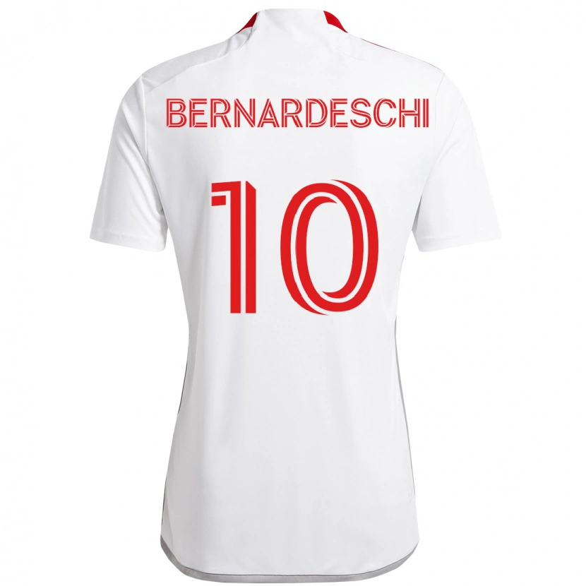 Danxen Kinder Federico Bernardeschi #10 Weiß Rot Auswärtstrikot Trikot 2025/26 T-Shirt